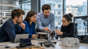 Echipă de inovare dezvoltând și validând un prototip Proof of Concept